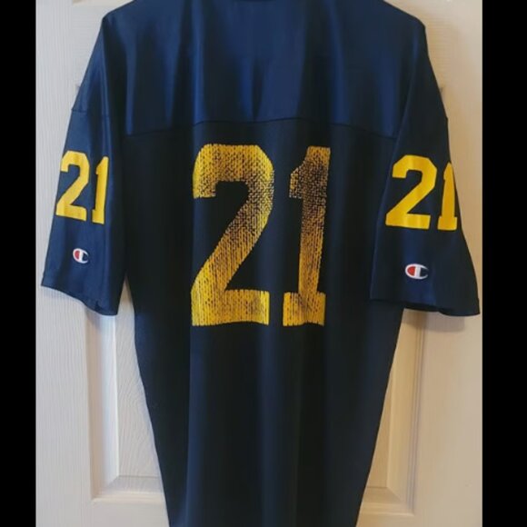 1990s DESMOND HOWARD MICHIGAN FOOTBALL PRACTICE JERSEY #21 HOF CHAMPION SIZE 48 - Picture 6 of 12